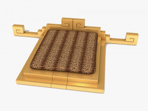 Double bed - Caduta di Babilonia 3D Model
