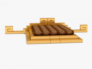 Double bed - Caduta di Babilonia 3D Model