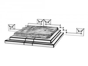 Double bed - Caduta di Babilonia 3D Model