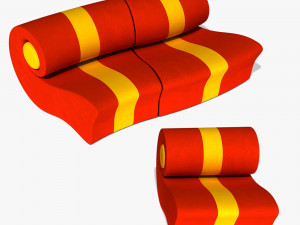 Lounge armchairs set - Chiocciola - Chiocciol-In - Chiocciol-Out Modelo 3D