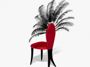 Silla con plumas - Moulin Rouge Modelo 3D