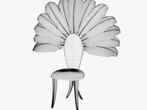 Silla con plumas - Moulin Rouge Modelo 3D