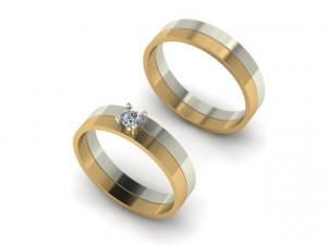 Rings Wedding Double 3D Модель