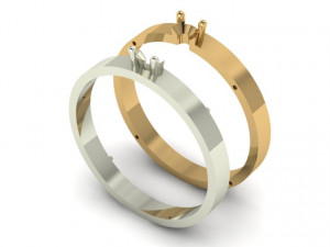 Rings Wedding Double Modelo 3D