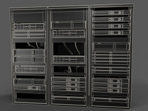 3D computer servers 3D 모델