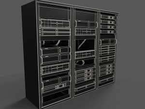 3D computer servers 3D 모델