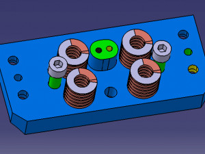 CAM piercing die Modelo 3D
