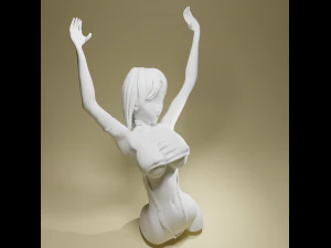 GIRL STAND PEN 3D Print Model