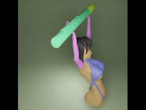 GIRL STAND PEN 3D Baskı Modeli
