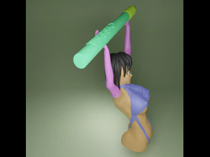 GIRL STAND PEN 3D Print Model