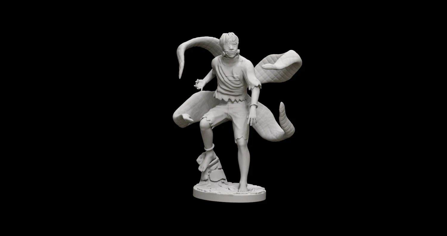 Ken Kaneki - tokyo ghoul 3D Print Model .c4d .max .obj .3ds .fbx .stl .blend 