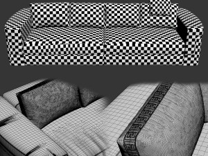 FENDI CASA RAY sofa Modello 3D