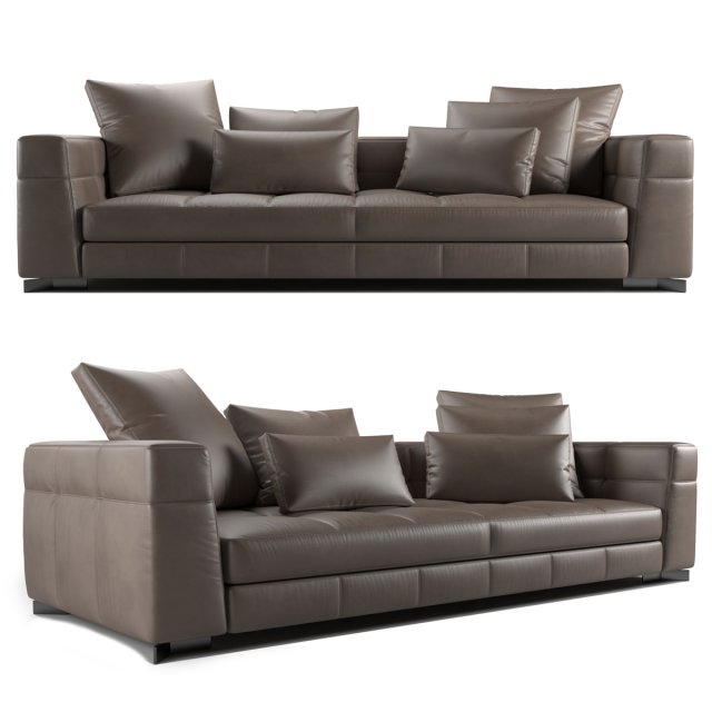 Blazer leather sofa 3D Model .c4d .max .obj .3ds .fbx .stl .blend 
