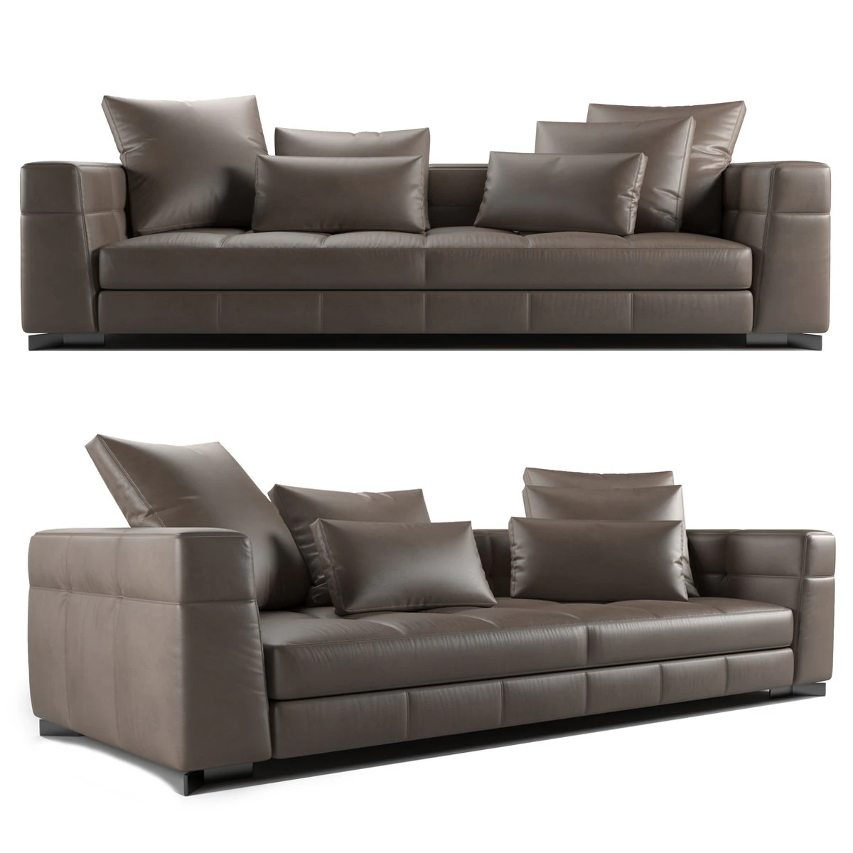 Blazer leather sofa 3D Model .c4d .max .obj .3ds .fbx .stl .blend