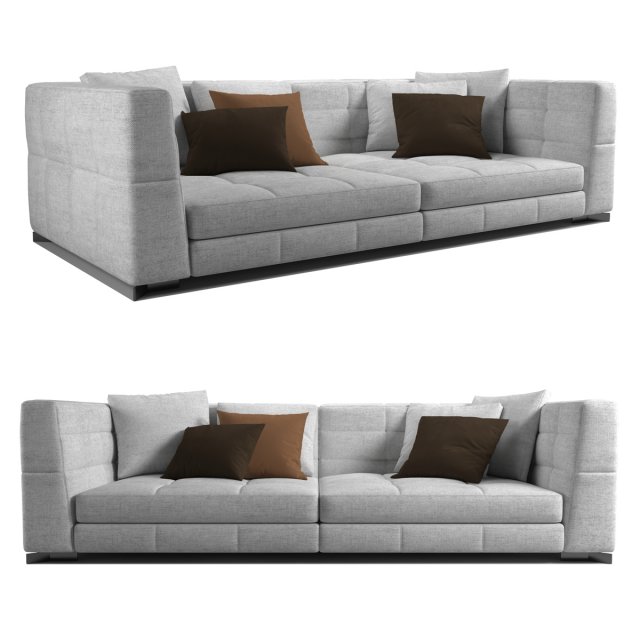Blazer fabric sofa III Modelo 3D .c4d .max .obj .3ds .fbx .stl .blend 
