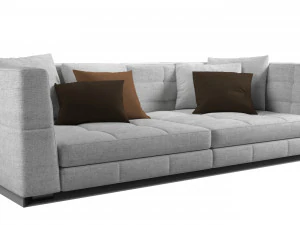 Blazer fabric sofa III 3D Model