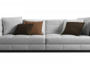 Blazer fabric sofa III 3D Model