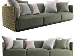 Canap&eacute; Flexform Eddy OUTDOOR Modèle 3D