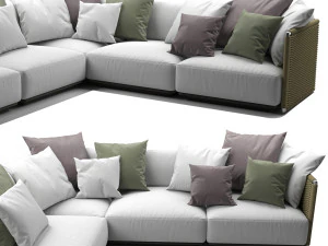 Flexform Eddy OUTDOOR II sofa 3D Model