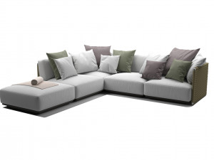 Flexform Eddy OUTDOOR II sofa Modelo 3D