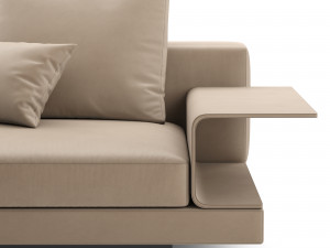 Connery Leather Sofa Model 3D