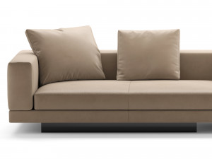 Connery Leather Sofa Model 3D