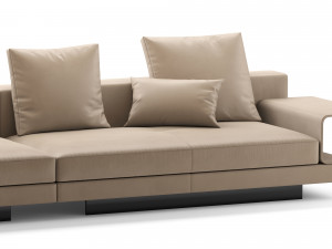 Connery Leather Sofa Model 3D
