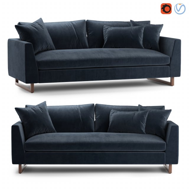 Devon Sofa 3D Model .c4d .max .obj .3ds .fbx .stl .blend 