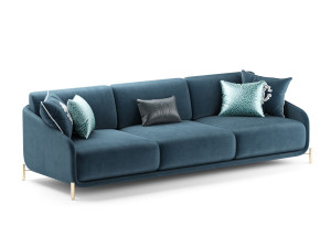 ROBERTO CAVALLI CLIFTON SOFA 3 SEATER Modelo 3D