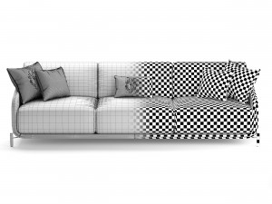 ROBERTO CAVALLI CLIFTON SOFA 3 SEATER Modelo 3D