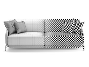 ROBERTO CAVALLI CLIFTON SOFA 2 SEATER 3D Modell