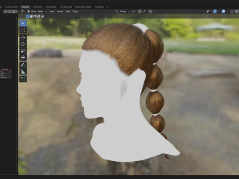Realtime Haircard No 8 3D Model