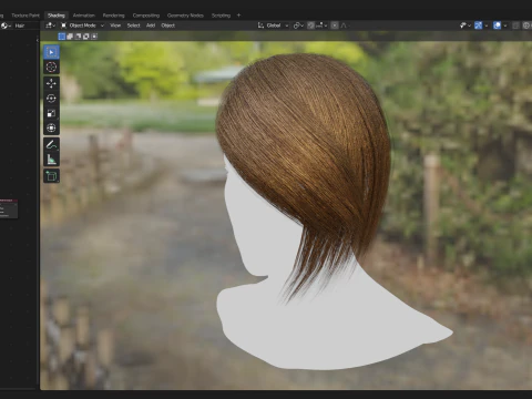 Realtime Haircard No9 3D Model
