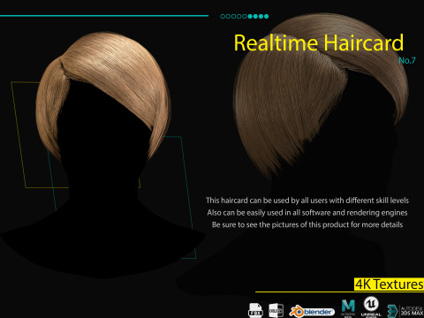 Realtime Haircard No7 3D 模型