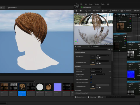 Tarjeta de pelo en tiempo real No7 Modelo 3D