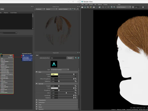 Tarjeta de pelo en tiempo real No7 Modelo 3D