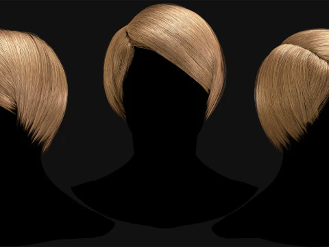 Tarjeta de pelo en tiempo real No7 Modelo 3D