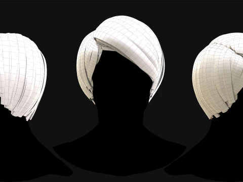 Tarjeta de pelo en tiempo real No7 Modelo 3D
