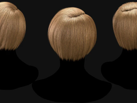Tarjeta de pelo en tiempo real No7 Modelo 3D