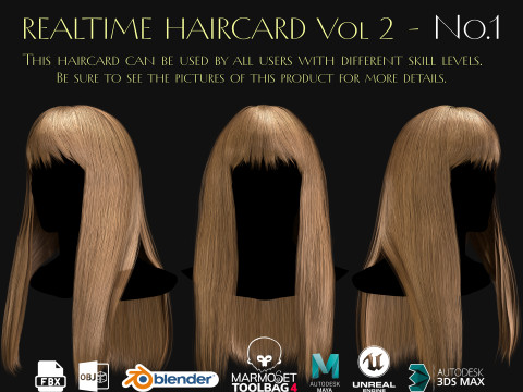 Realtime Haircard Vol 2 - No1 3Dモデル