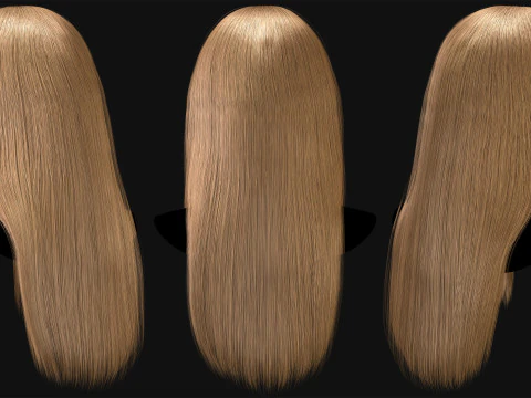 Realtime Haircard No6 3D Model