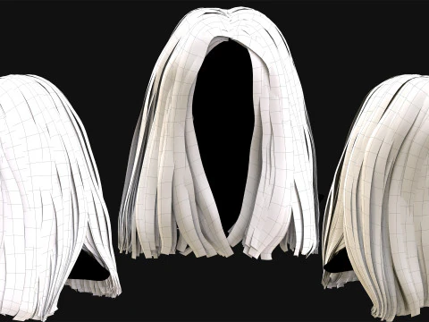 Tarjeta de pelo en tiempo real No2 Modelo 3D