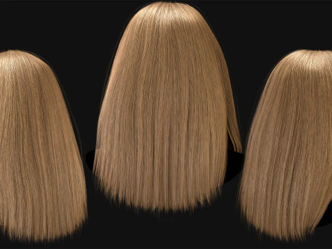 Tarjeta de pelo en tiempo real No2 Modelo 3D