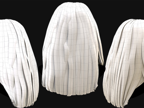 Realtime Haircard No2 Model 3D
