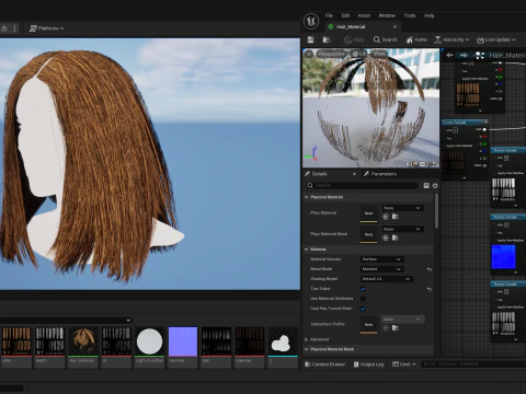Tarjeta de pelo en tiempo real No2 Modelo 3D