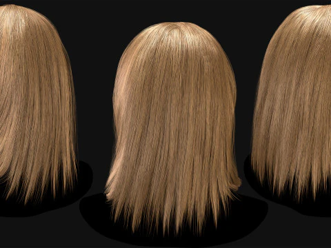 Tarjeta de pelo en tiempo real No3 Modelo 3D