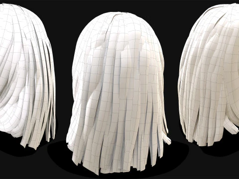 Tarjeta de pelo en tiempo real No3 Modelo 3D