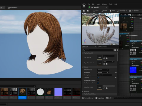 Tarjeta de pelo en tiempo real No3 Modelo 3D