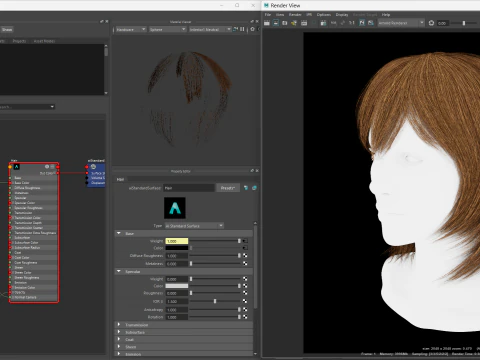 Tarjeta de pelo en tiempo real No3 Modelo 3D