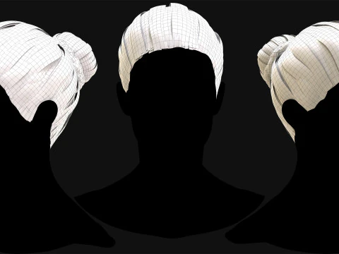 Realtime Haircard No5 3D Model